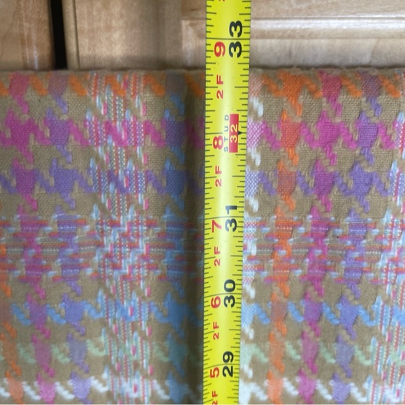 100% Cashmere Scarf Made in Scotland 64” x 12” Warm & Cozy 🍁 Pink Orange Blue - Picture 10 of 11